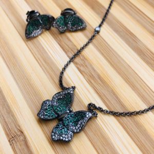 Conjunto Borboleta Cravejado com Zircônias