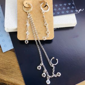 Argola Pendente Zircônia