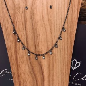 Chocker Zircônia Negro