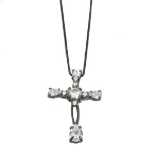 Colar Crucifixo Zircônias