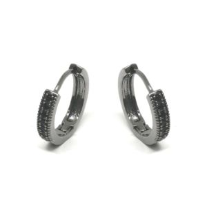 Brinco Argola Click G Ródio Negro