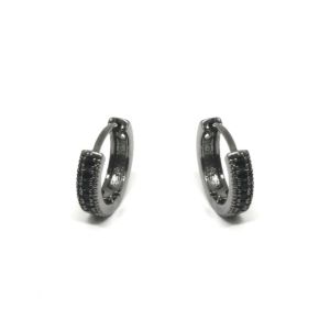 Brinco Argola Click M Ródio Negro
