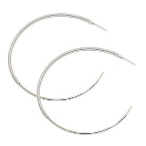 Argola Enrolada Ródio Branco