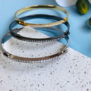 Bracelete Fio Zircônia Ródio Negro