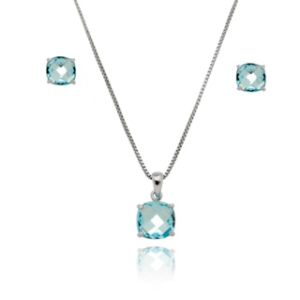Conjunto Cristal Azul Claro